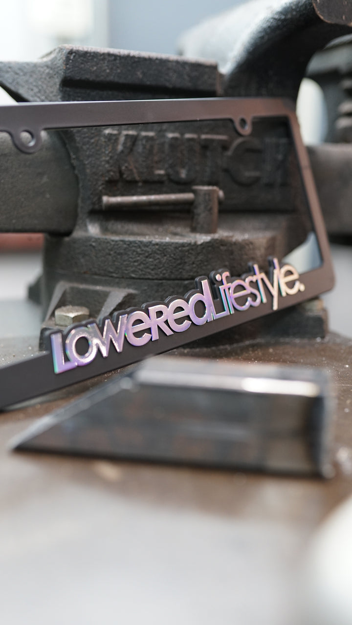 License Plate Frame - OG Logo Silver Holographic