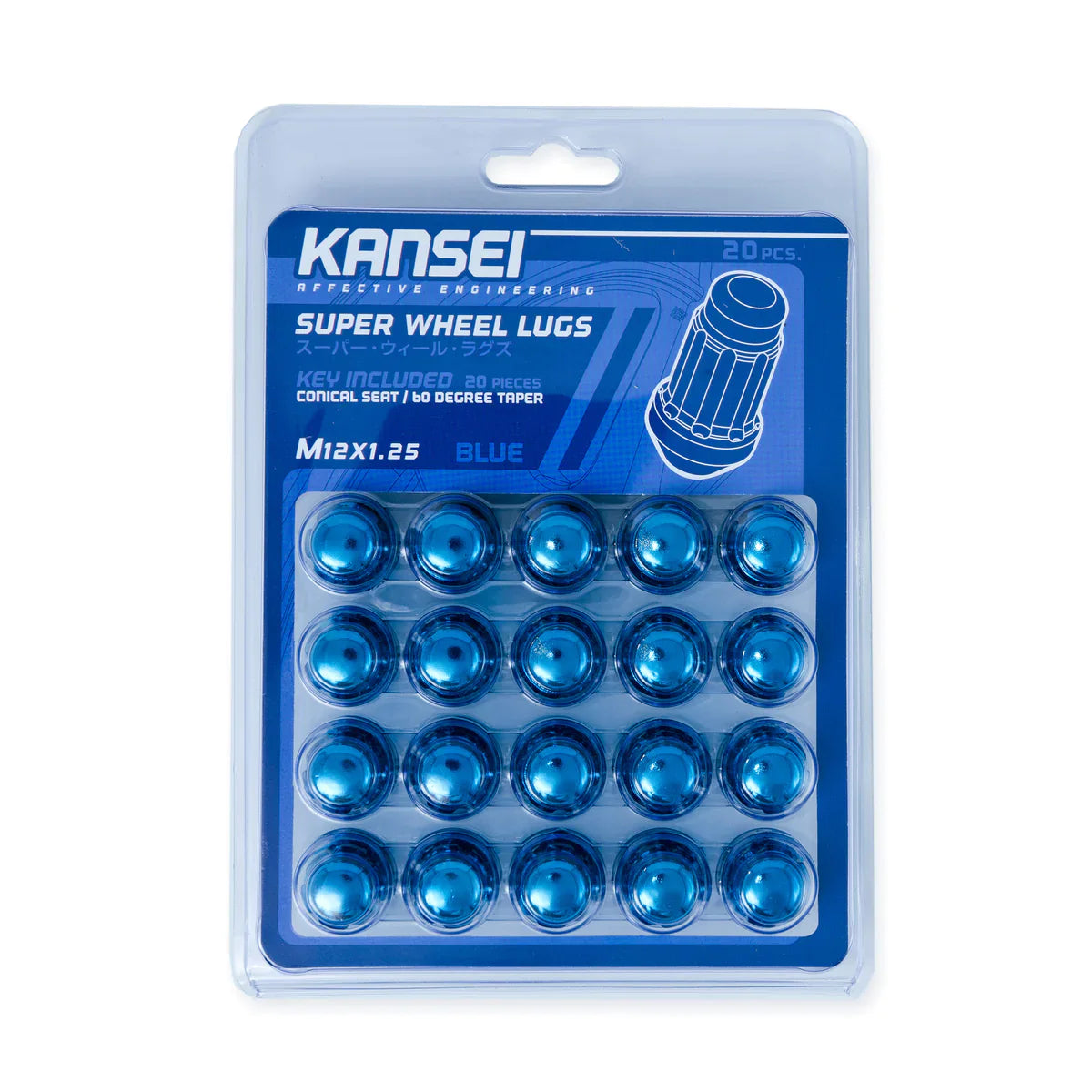Kansei Lug Nuts - Blue - 12x1.25