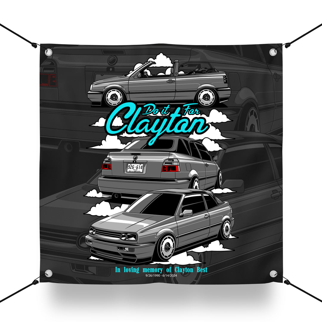 Clayton Best Vinyl Garage Banner