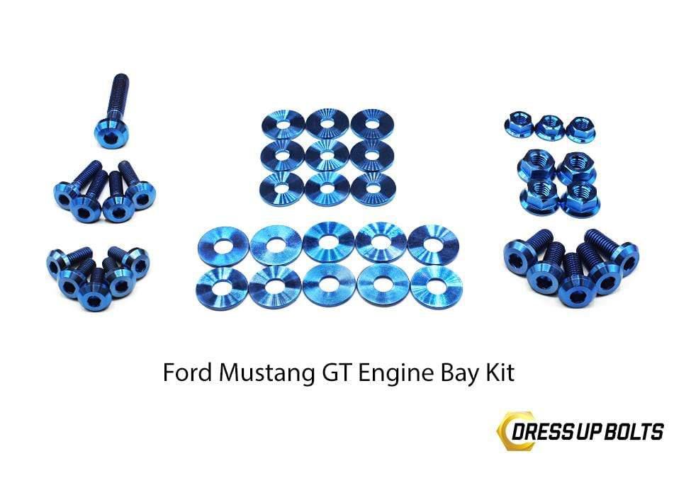Ford Mustang GT (2015-2017) Titanium Engine Bay Kit - Blue Ford Mustang GT (2015-2017) Titanium Engine Bay Kit - Blue