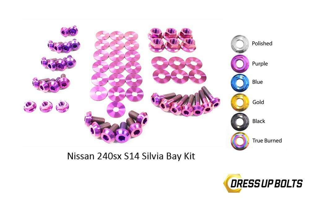 ベイブページです。 Nissan S14 240sx (1995-1998) Titanium Dress Up Bolts Engine Bay
