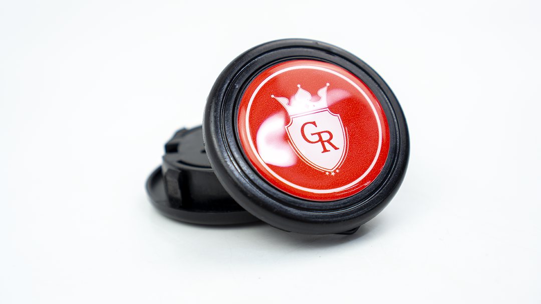 Grip Royal Horn Button - Crest - Red w/ White Logo