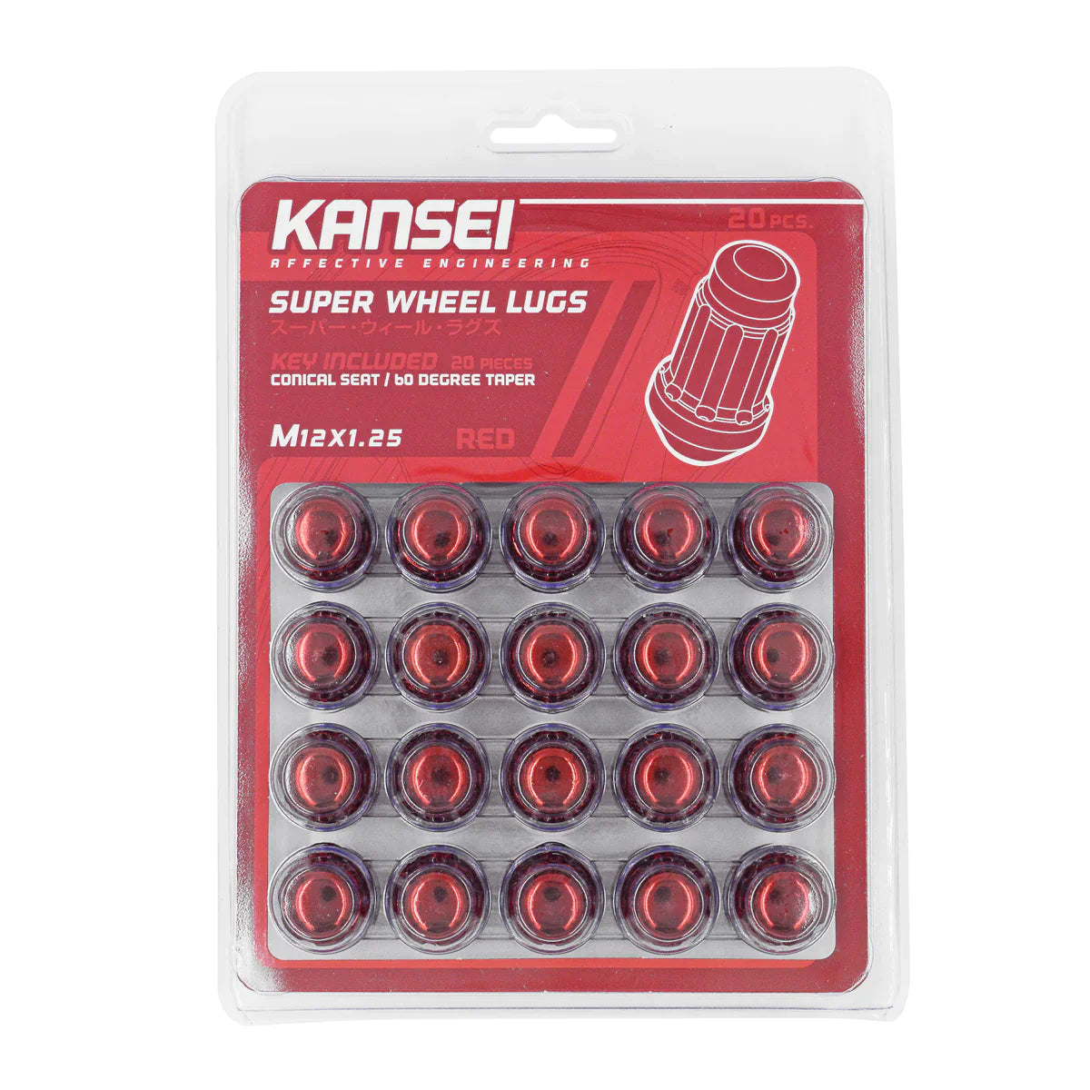 Kansei Lug Nuts - Red - 12x1.5