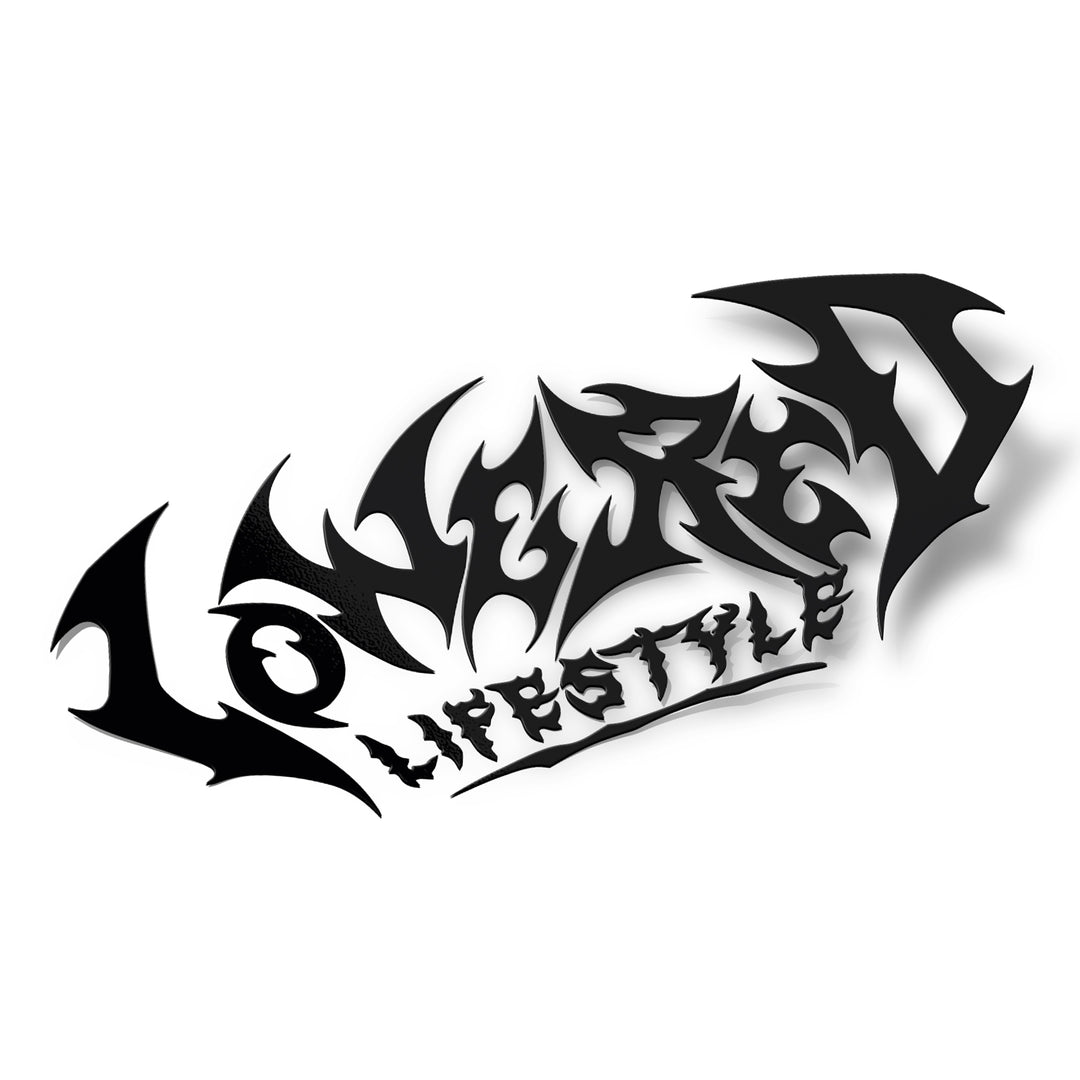 Lowered Lifestyle Windshield Banner (Metal Logo) - 24" / 34"