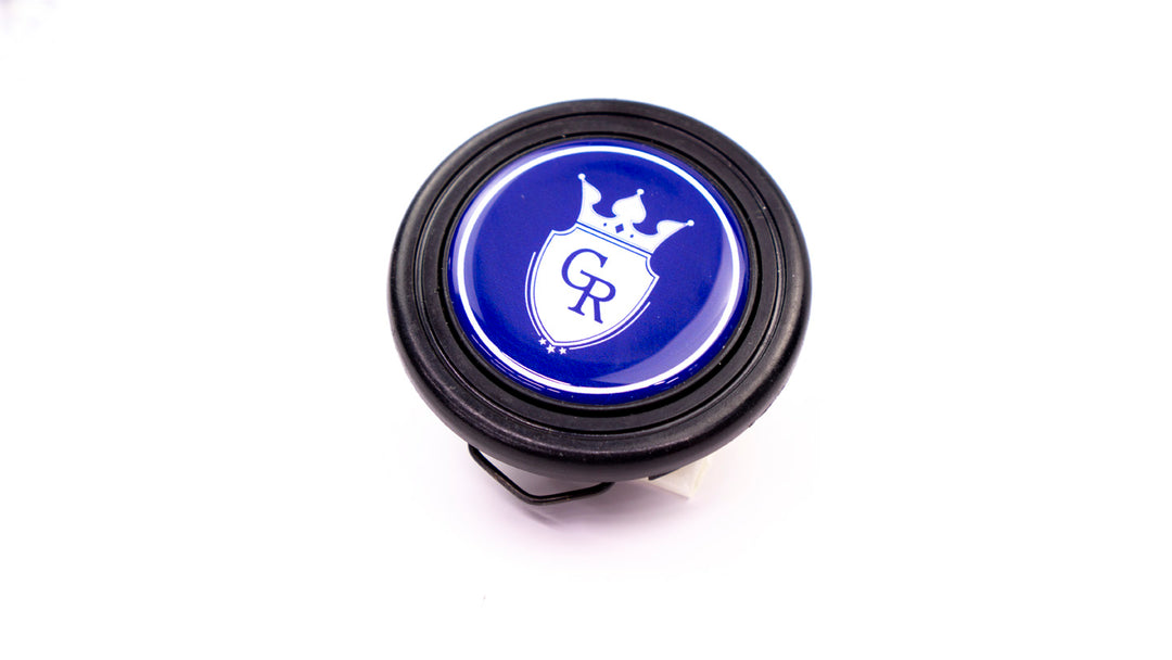 Grip Royal Horn Button - Crest - Navy Blue w/ White Logo