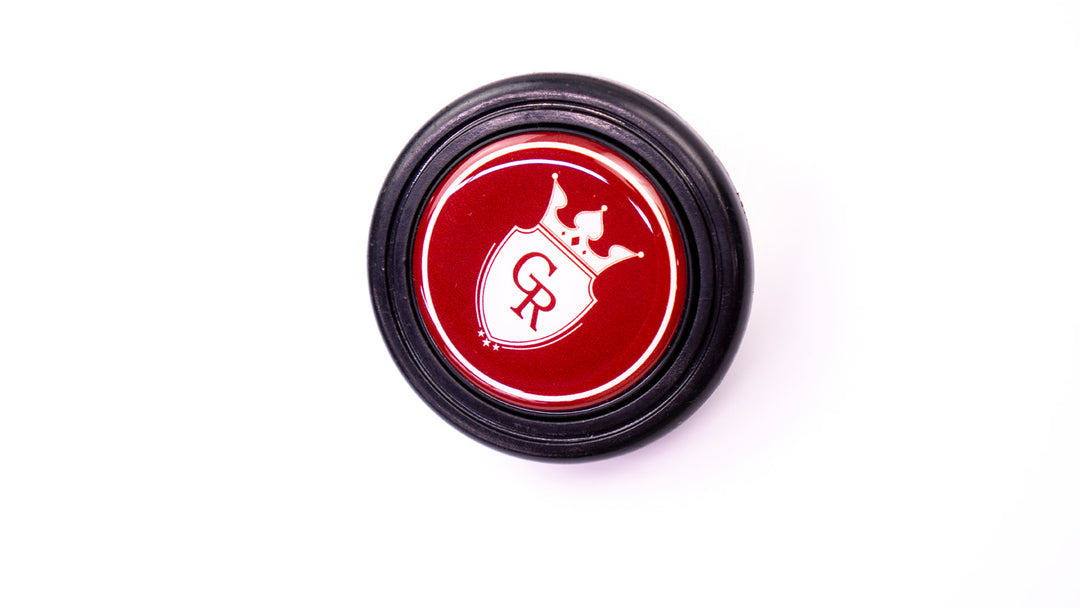Grip Royal Horn Button - Crest - Maroon w/ White Logo