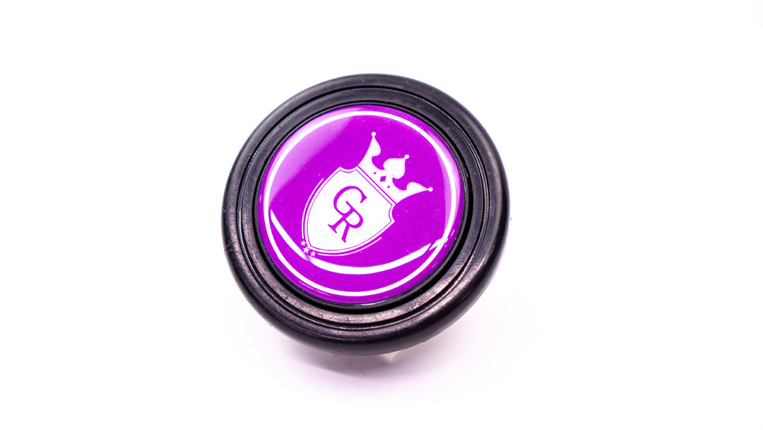 Grip Royal Horn Button - Crest - Purple w/ White Logo