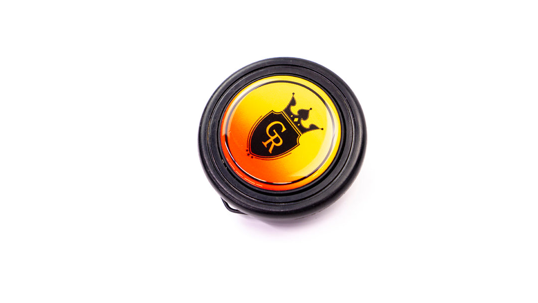 Grip Royal Horn Button - Crest - Yellow Fade to Red w/ Black Logo
