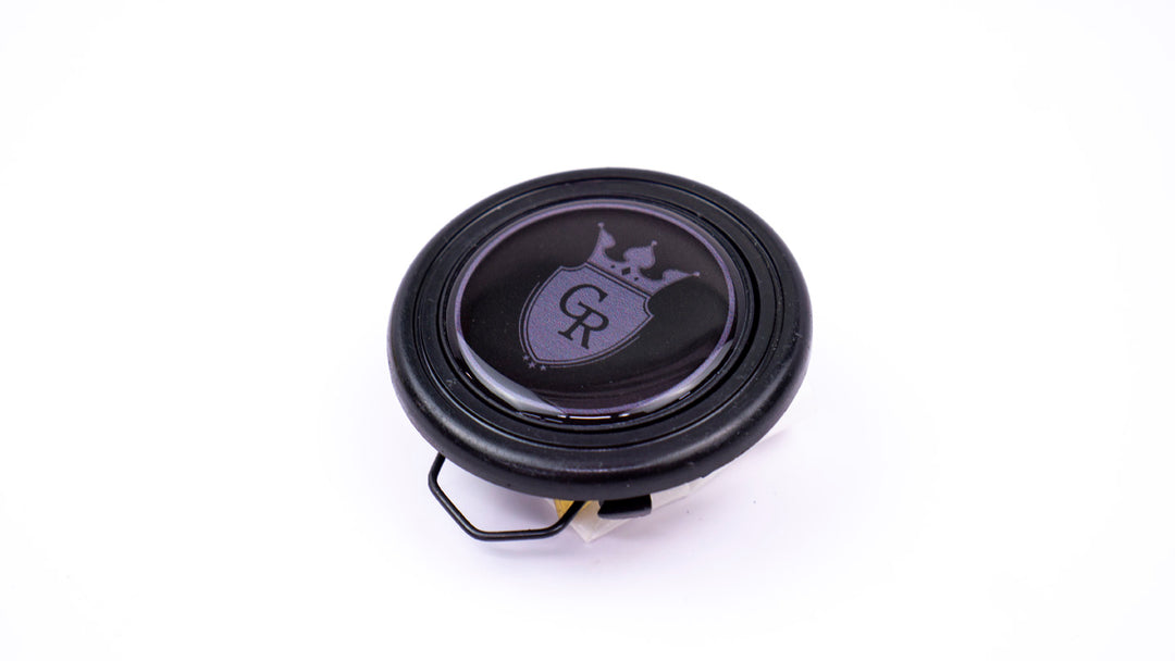 Grip Royal Horn Button - Crest - Black w/ Grey Logo