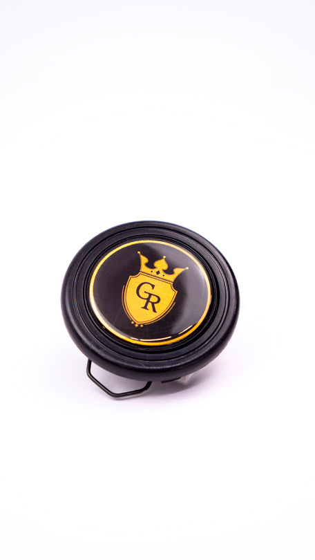 Grip Royal Horn Button - Crest - Black w/ Copper Metallic Logo