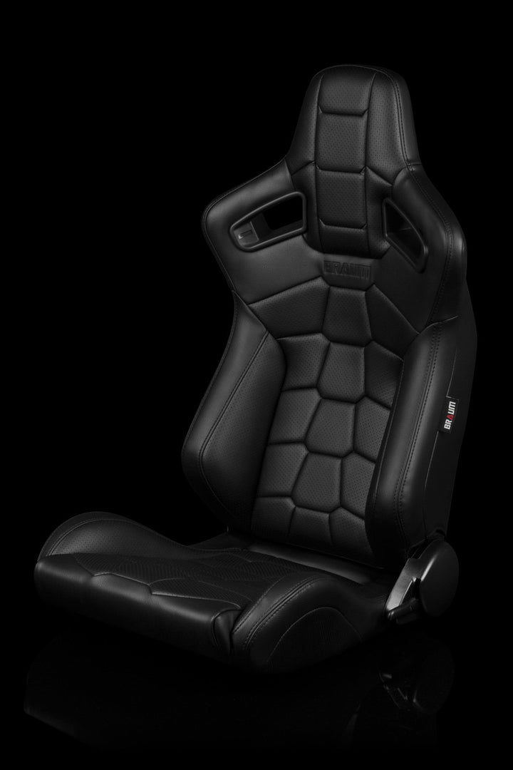 Braum Elite-X Series Sport Seats - Komodo / Black Leatherette / Black Stitching (PAIR) - Lowered Lifestyle