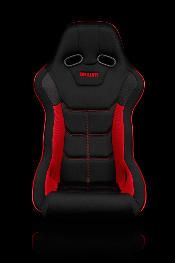 Braum Falcon X Series FIA Approved Fixed Back Racing Seat / Black & Red - Lowered Lifestyle
