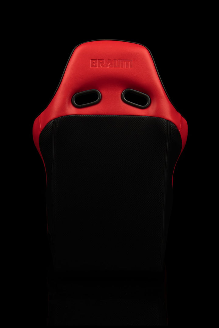 Braum Falcon X Series FIA Approved Fixed Back Racing Seat / Red Leatherette - Lowered Lifestyle