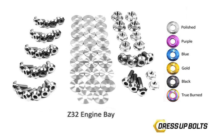 Nissan 300ZX (1990-1999) Titanium Dress Up Bolts Engine Bay Kit - DressUpBolts.com