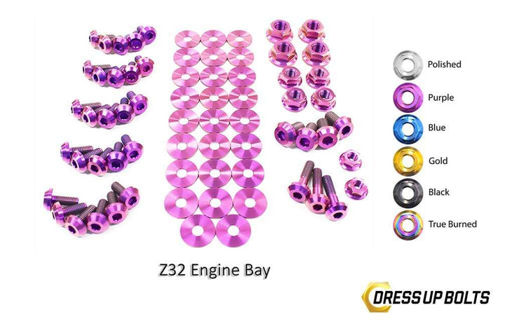 Nissan 300ZX (1990-1999) Titanium Dress Up Bolts Engine Bay Kit - DressUpBolts.com