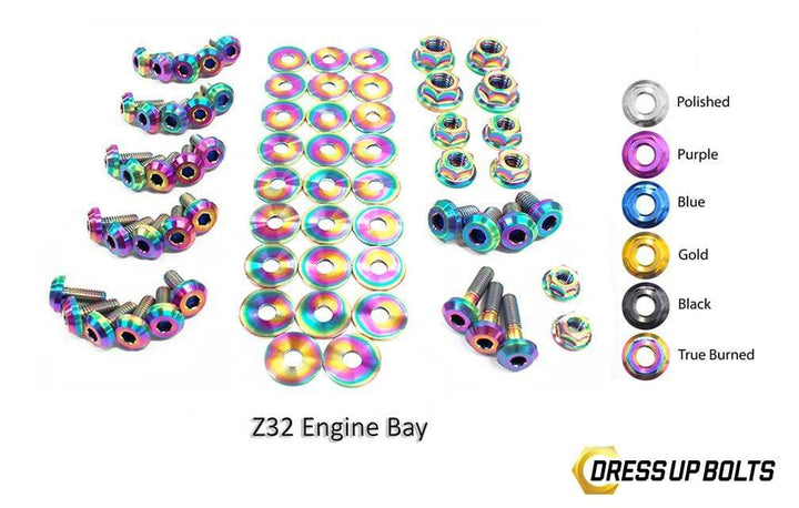 Nissan 300ZX (1990-1999) Titanium Dress Up Bolts Engine Bay Kit - DressUpBolts.com