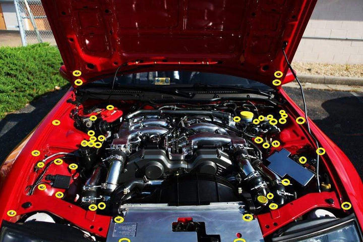 Nissan 300ZX (1990-1999) Titanium Dress Up Bolts Engine Bay Kit - DressUpBolts.com