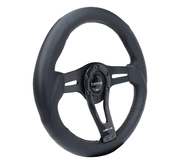 NRG Steering Wheel Reinforced - 320mm Sport Steering Wheel with Carbon center spoke