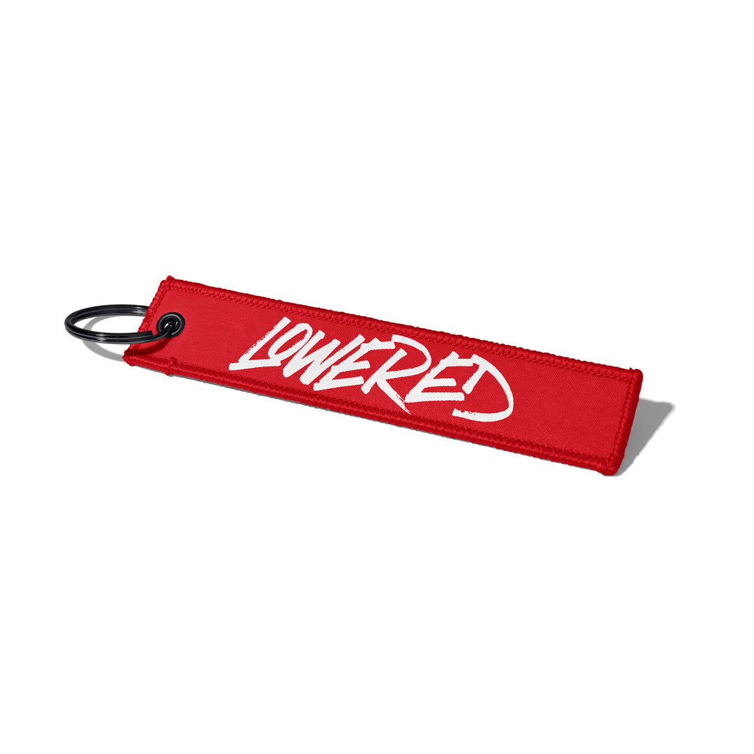 Flight Tag - Red White Script