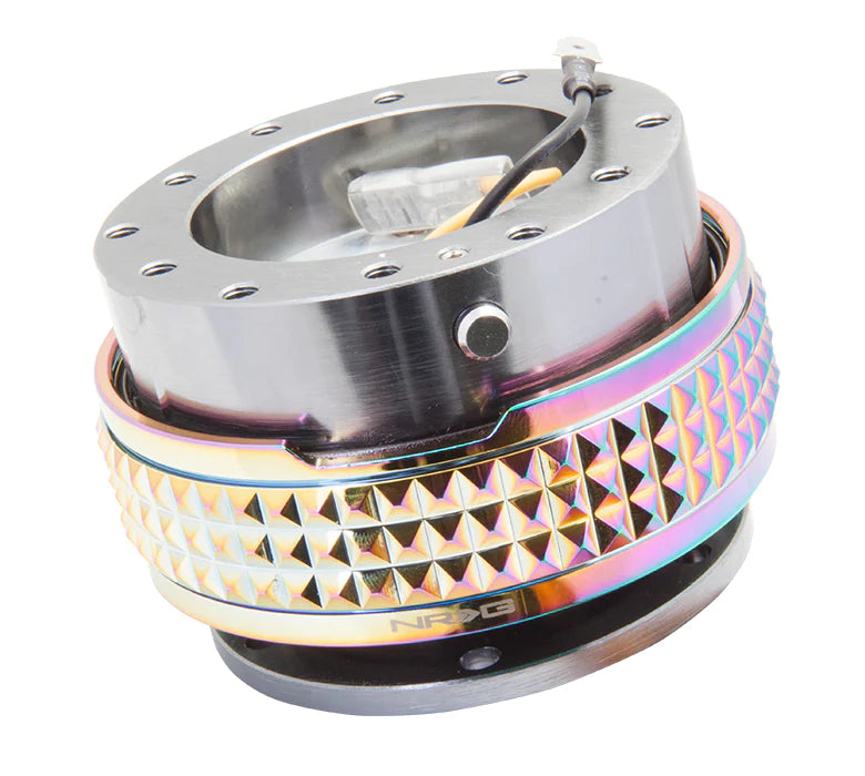 NRG Quick Release 2.1 - Gunmetal Body / Neochrome Pyramid Ring