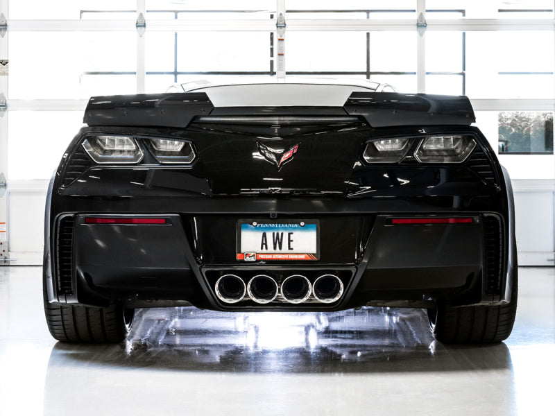 AWE Tuning 14-19 Chevy Corvette C7 Z06/ZR1 (w/AFM) Track Edition Axle-Back Exhaust w/Chrome Tips