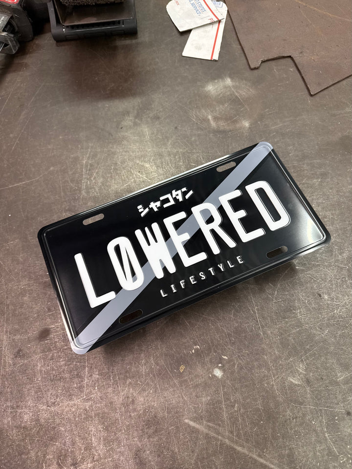 Lowered Lifestyle License Plate (Grayscale)