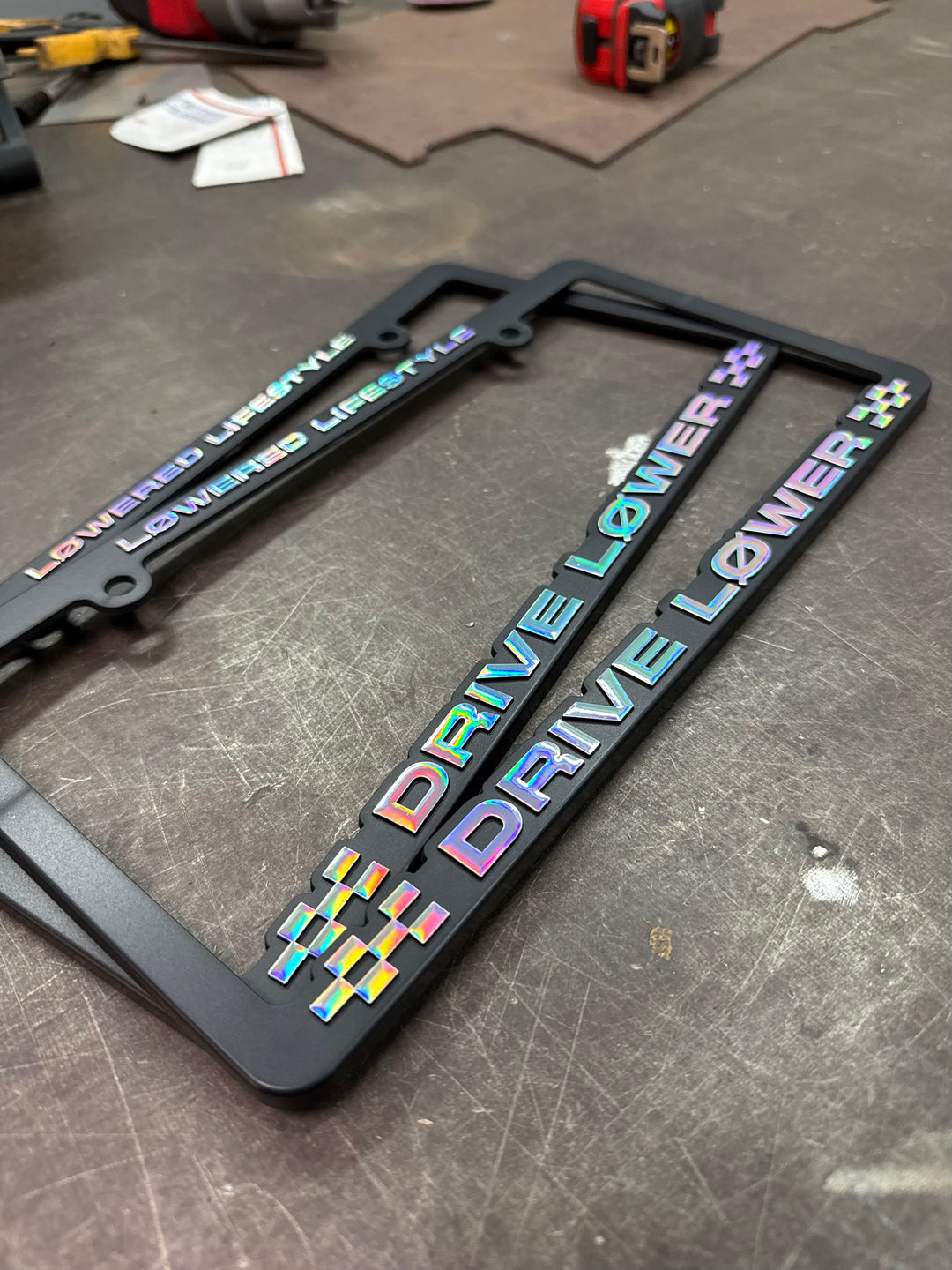 License Plate Frame - Drive Lower - Holographic