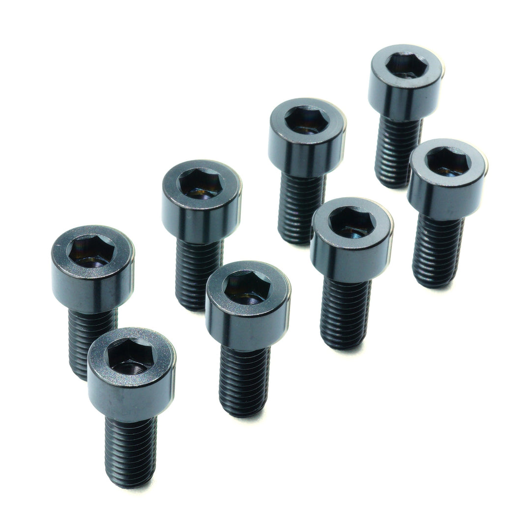 Titanium Camber Top Plate Bolt Kit — Universal Coilover & Air Suspension (Socket Cap, Set of 8)