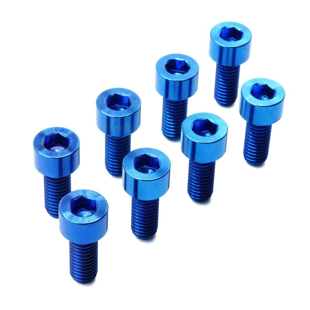 Titanium Camber Top Plate Bolt Kit — Universal Coilover & Air Suspension (Socket Cap, Set of 8)