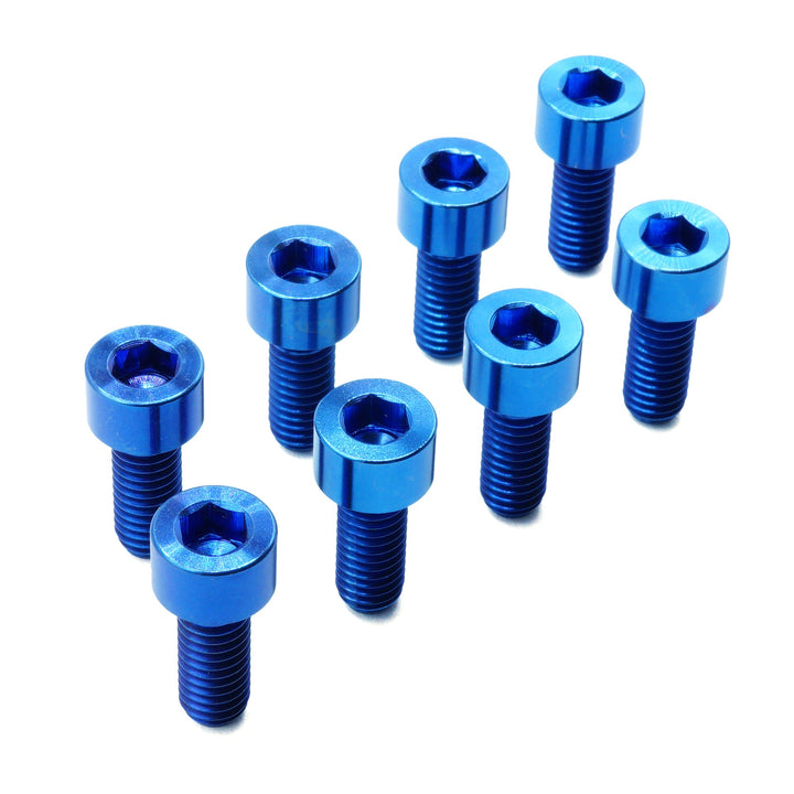 Titanium Camber Top Plate Bolt Kit — Universal Coilover & Air Suspension (Socket Cap, Set of 8)