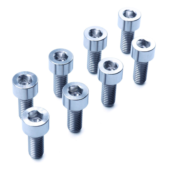 Titanium Camber Top Plate Bolt Kit — Universal Coilover & Air Suspension (Socket Cap, Set of 8)