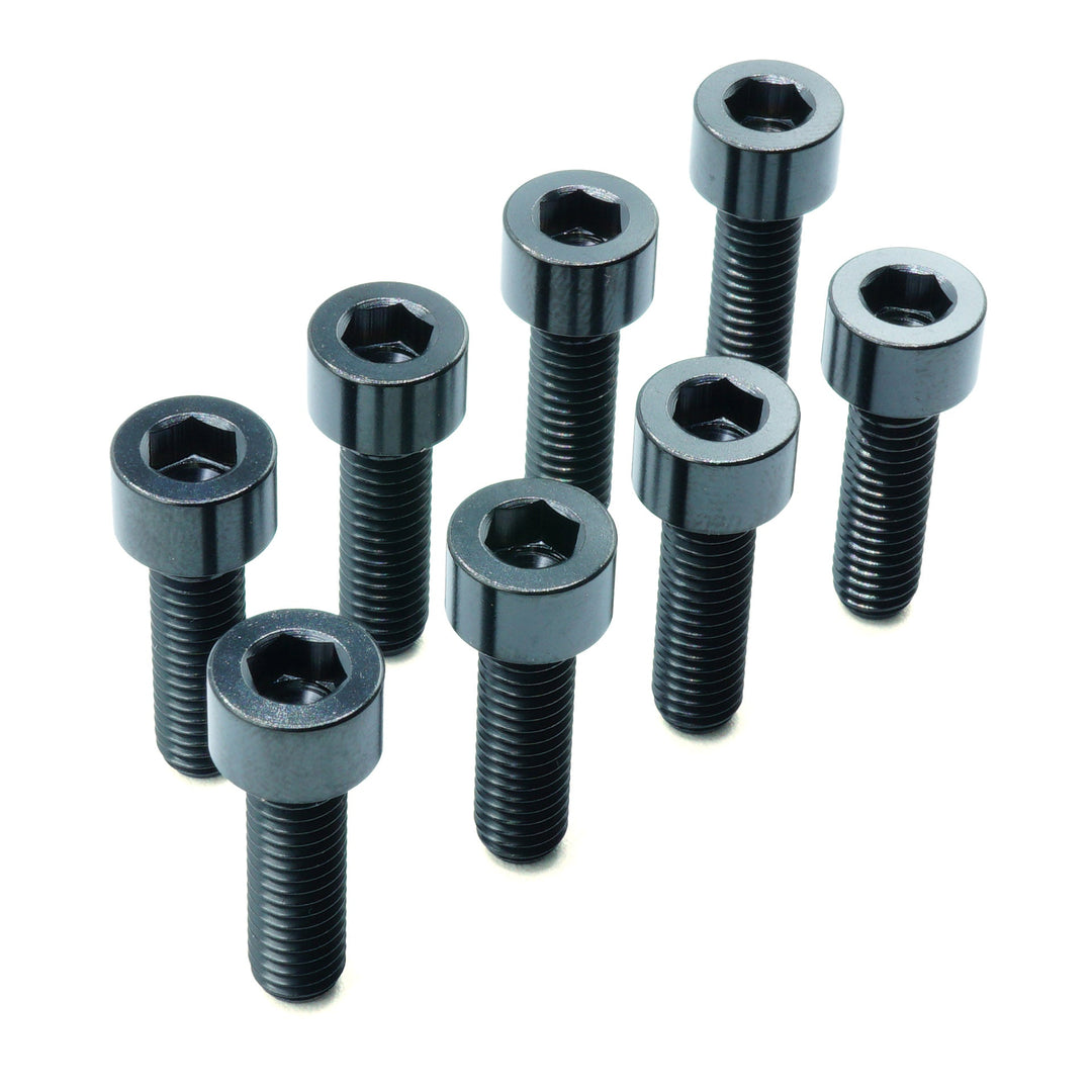 Titanium Camber Top Plate Bolt Kit — Universal Coilover & Air Suspension (Socket Cap, Set of 8)