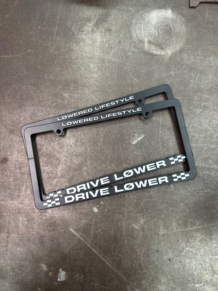 License Plate Frame - Drive Lower - White