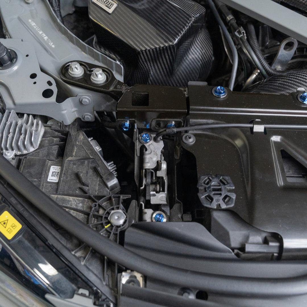JDC Titanium Engine Bay Dress-Up Hardware Kit | 2021-2026 BMW M3/M4