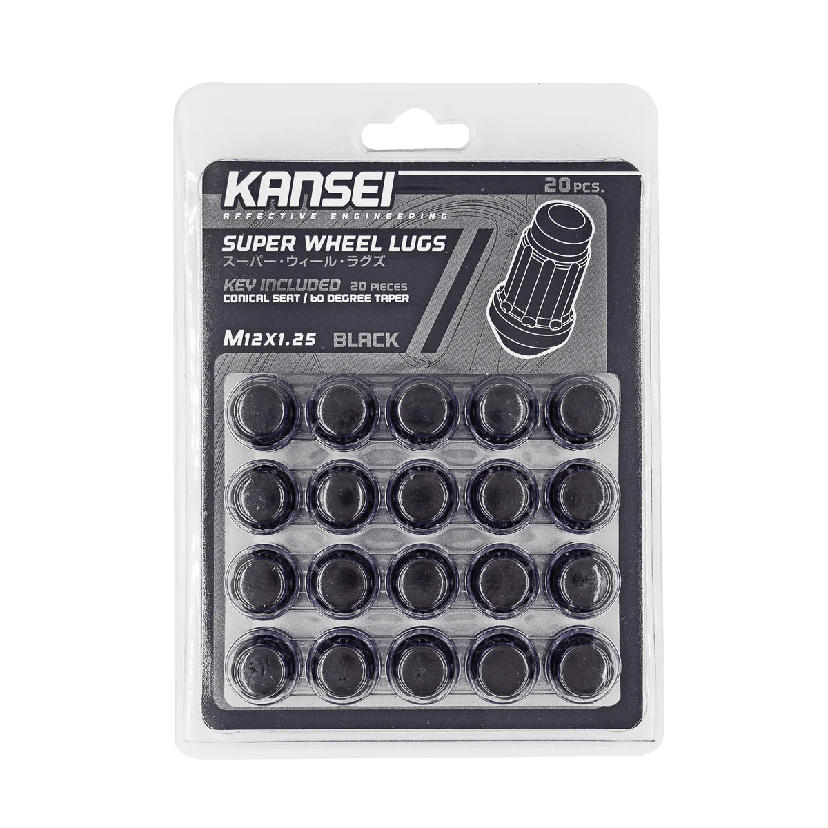 Kansei Lug Nuts - Black - 12x1.25
