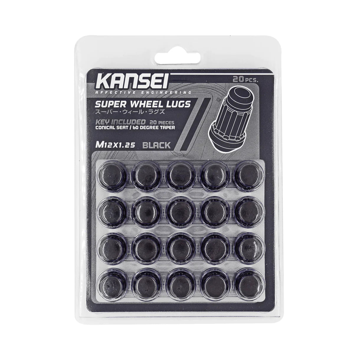 Kansei Lug Nuts - Black - 12x1.5