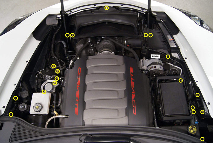 Chevrolet C7 Corvette (2014-2019) Titanium Dress Up Bolts Engine Bay Kit - DressUpBolts.com