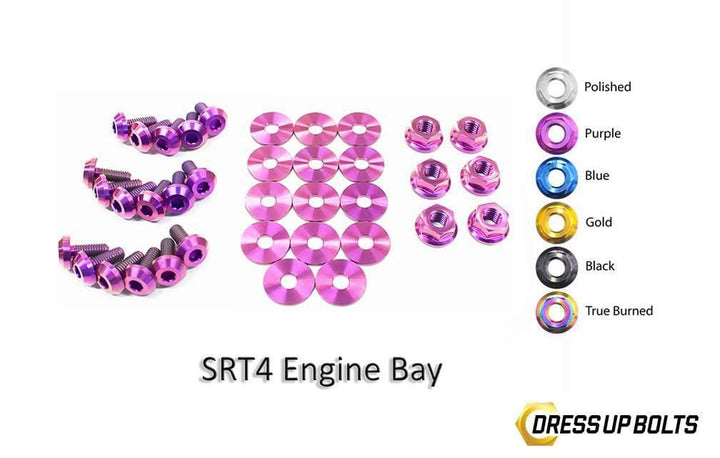 Dodge Neon SRT-4 SRT4 (2003-2005) PLDS41 Titanium Dress Up Bolts Engine Bay Kit - DressUpBolts.com