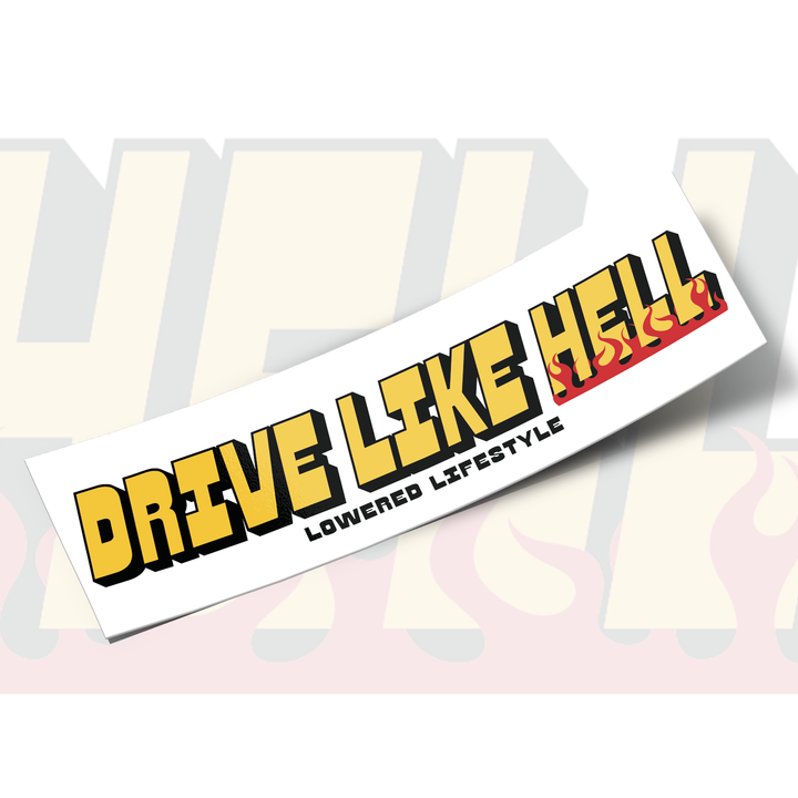 Box Sticker – Drive Like Hell Flames