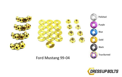 Ford Mustang (1999-2004) Titanium Dress Up Bolts Engine Bay Kit - DressUpBolts.com