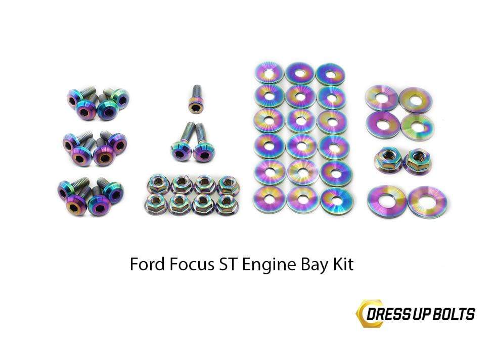 Ford Focus ST (2011-2014) Titanium Dress Up Bolt Engine Bay Kits - DressUpBolts.com