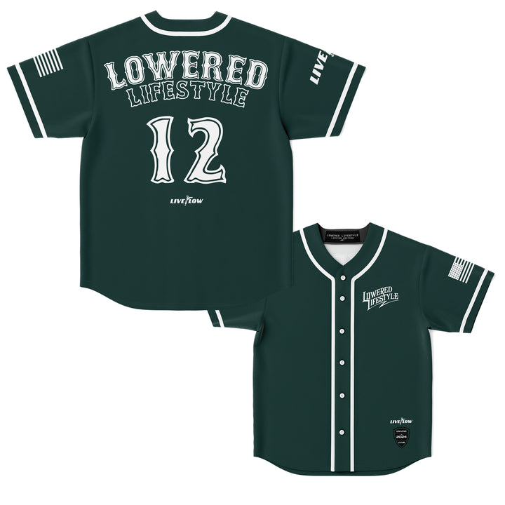 Lowered Lifestyle Baseball Jersey - Alpine Green