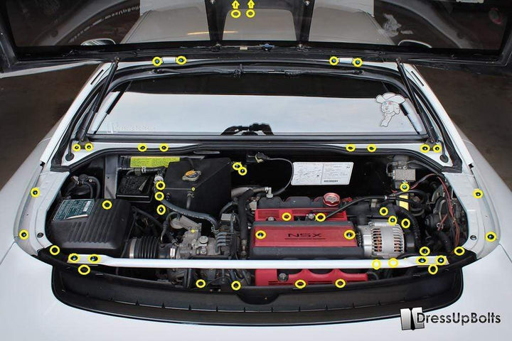 Honda NSX (1990-2005) Titanium Dress Up Bolts Engine Bay Kit - DressUpBolts.com