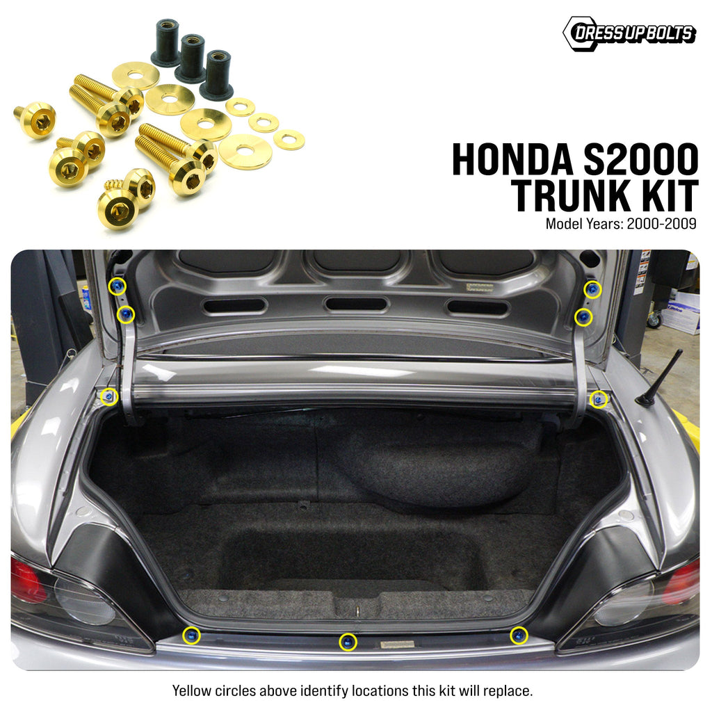 Dress Up Bolts Titanium Hardware Trunk Kit - Honda S2000 (2000