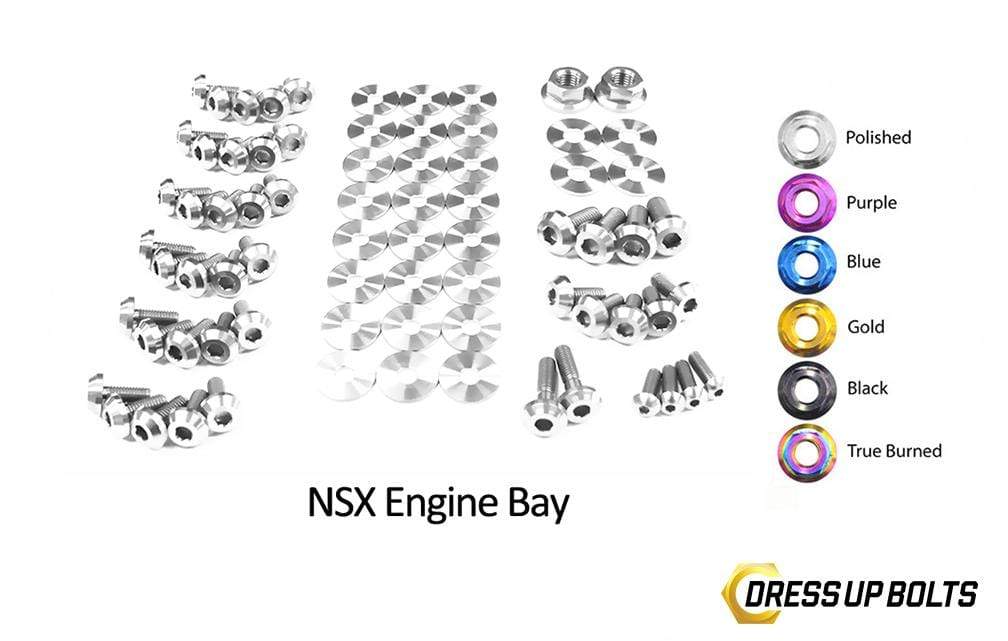 Honda NSX (1990-2005) Titanium Dress Up Bolts Engine Bay Kit - DressUpBolts.com