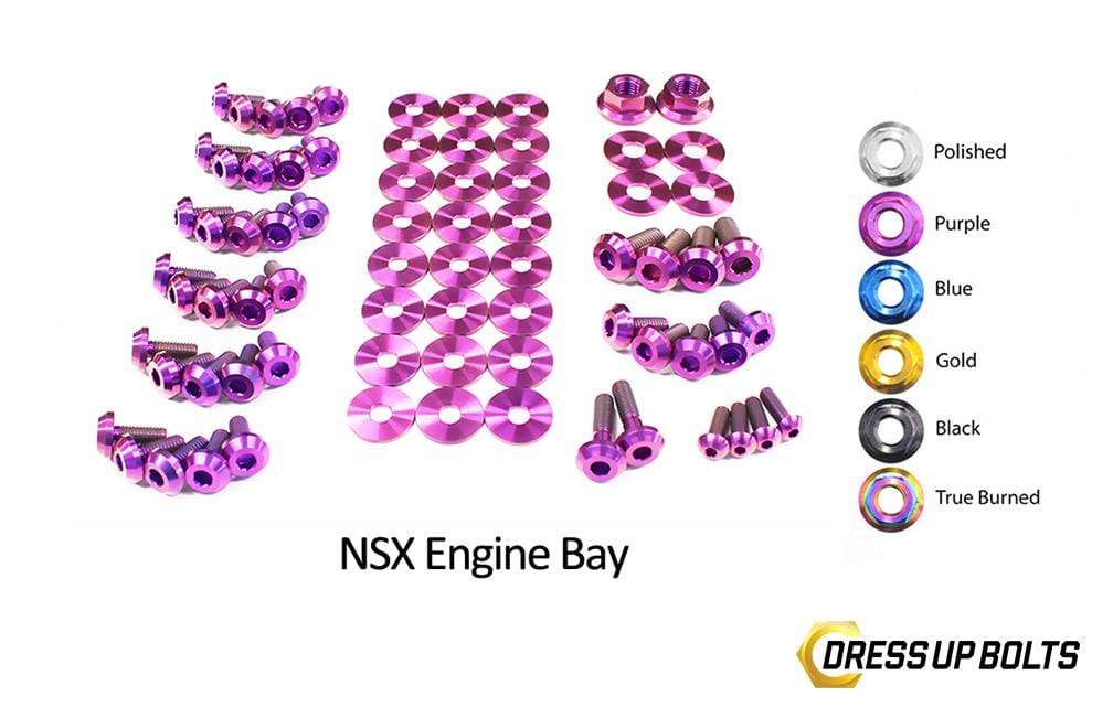 Honda NSX (1990-2005) Titanium Dress Up Bolts Engine Bay Kit - DressUpBolts.com