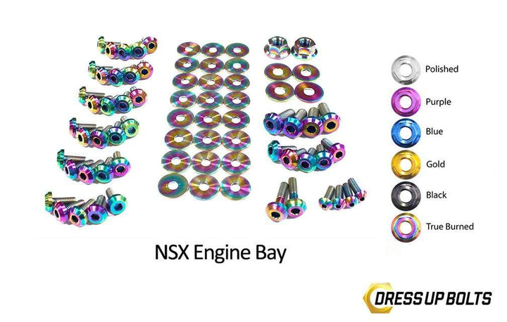 Honda NSX (1990-2005) Titanium Dress Up Bolts Engine Bay Kit - DressUpBolts.com
