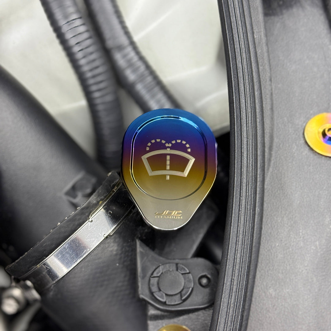 JDC Titanium Washer Fluid Cap | Nissan R35 GT-R, 370Z & Infiniti Models
