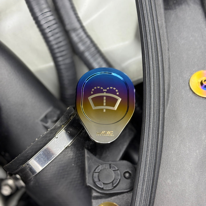 JDC Titanium Washer Fluid Cap | Nissan R35 GT-R, 370Z & Infiniti Models