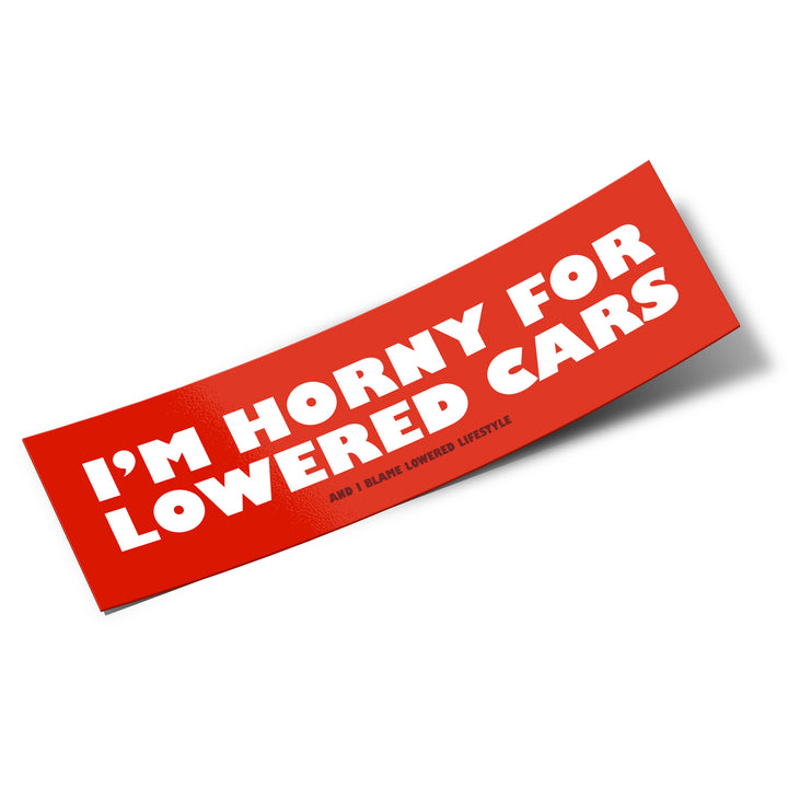 Box Sticker – I'm Horny for Lowered Cars